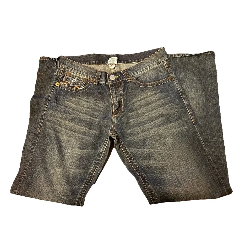 Men's VTG True‎ Religion Bobby Big T Jeans Size 36x33 Y2K Denim Boot